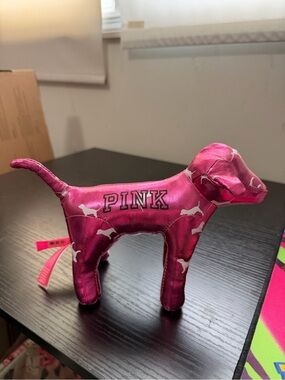 PINK Satin Dogs Plush with Logo